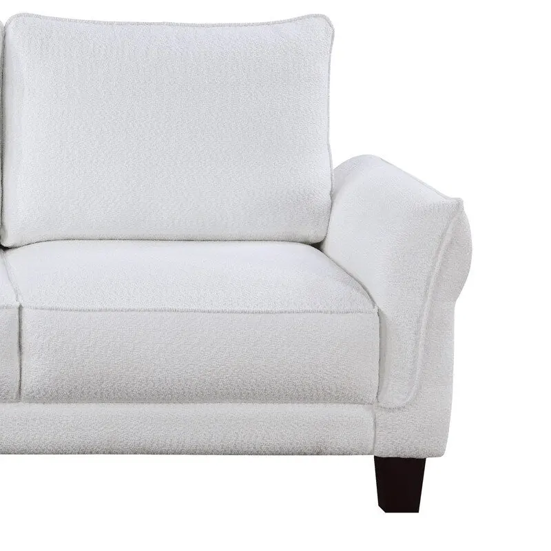 Belle Sherpa 96 Wide Sectional Sofa with Left-Facing Chaise