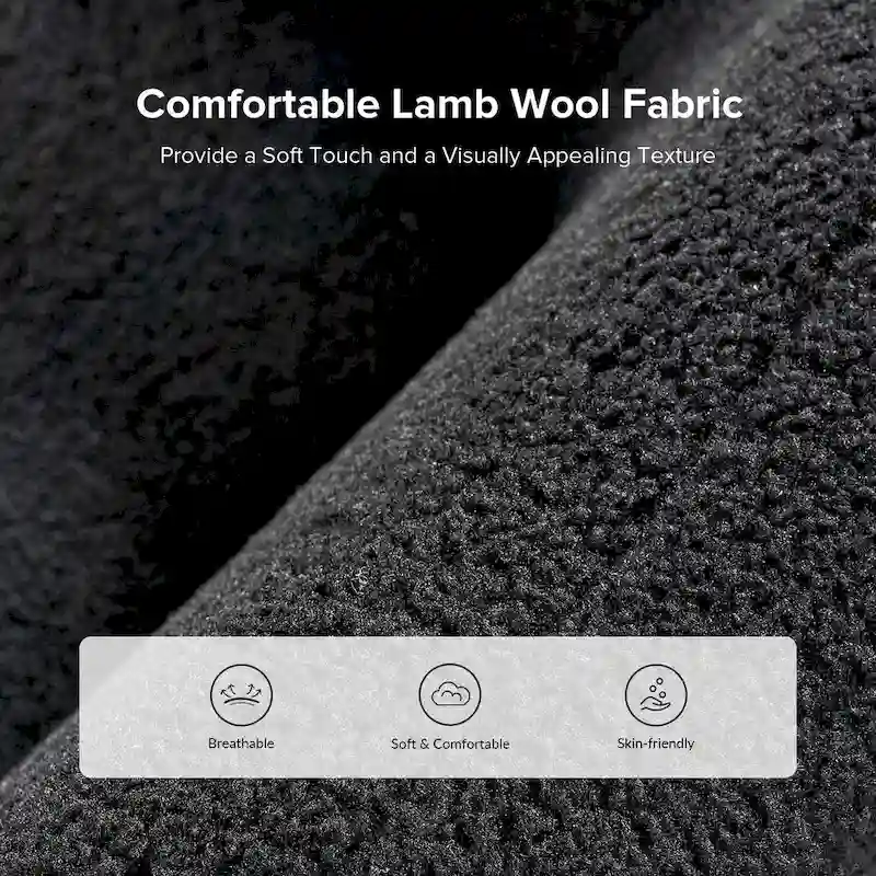 Wayne 35 Wide Boucle Upholstered Teddy Accent Chair with Solid Wood Legs by HULALA HOME