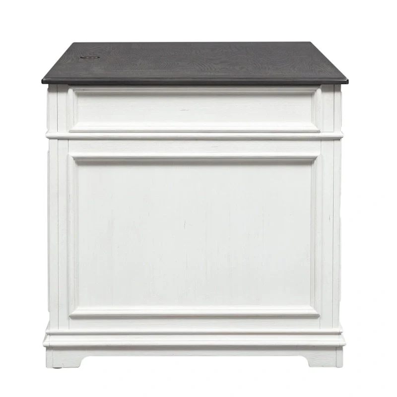 Allyson Park Wirebrushed White Charcoal Desk