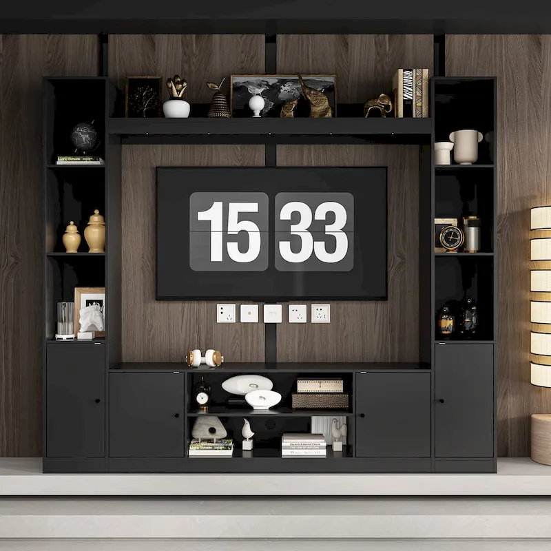 TV Stand/Electric Fireplace Ensemble Cozy Stylish Living Room Solution