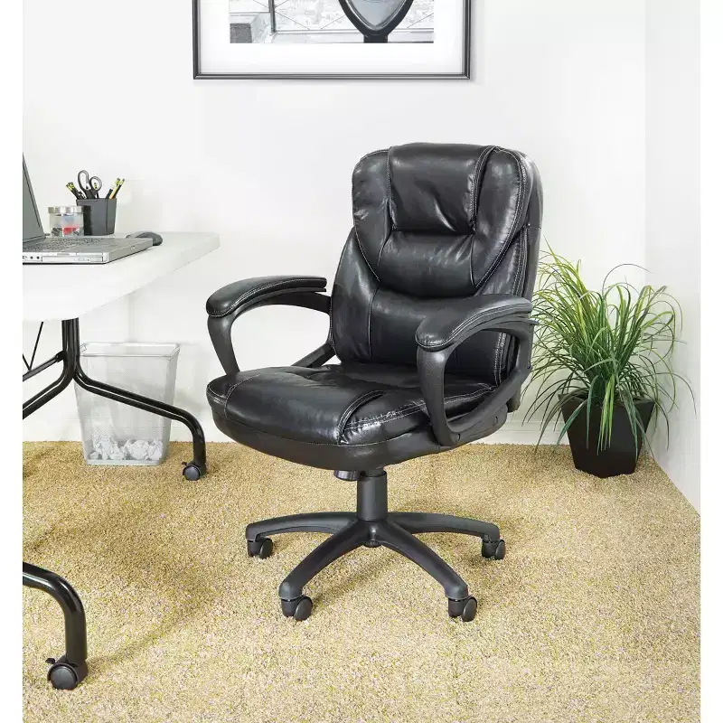 Faux Leather Managers Chair with Padded Arms - OSP Home Furnishings