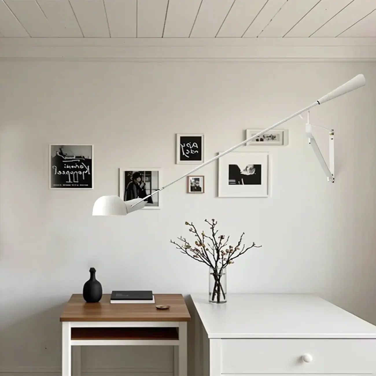 Postmodern Metal Long Swing Arm Wall Light