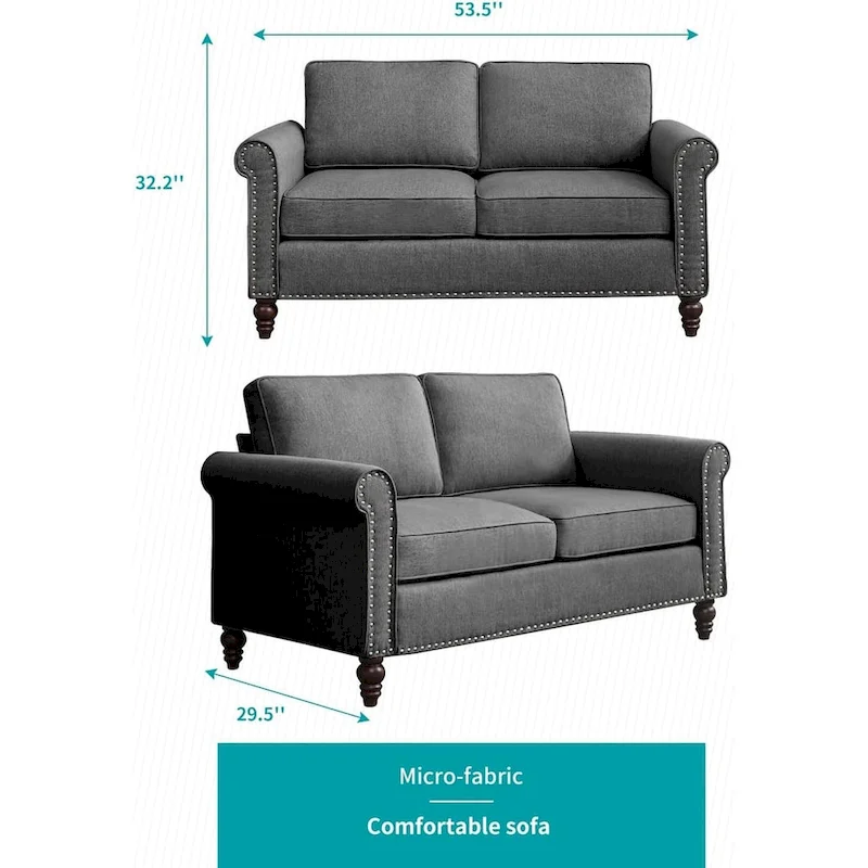 Mixoy Modern Sofa, Loveseat