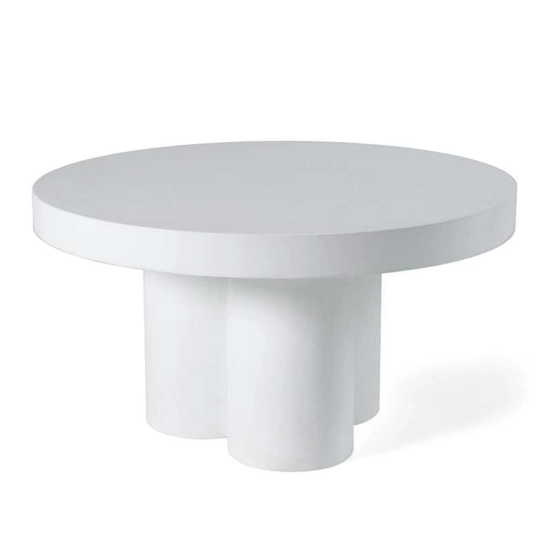 Modrest Bruni Modern White Concrete Coffee Table