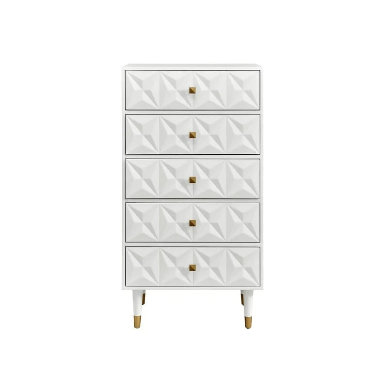 Bea Five Drawer Geo Dresser Chest