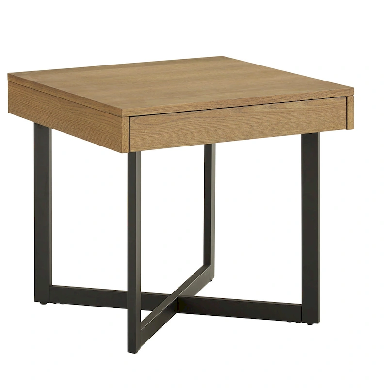 Eldersley Wood Finish End Table with One Drawer by iNSPIRE Q Modern