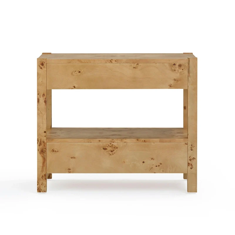 Wooden Two-Drawer Nightstand
