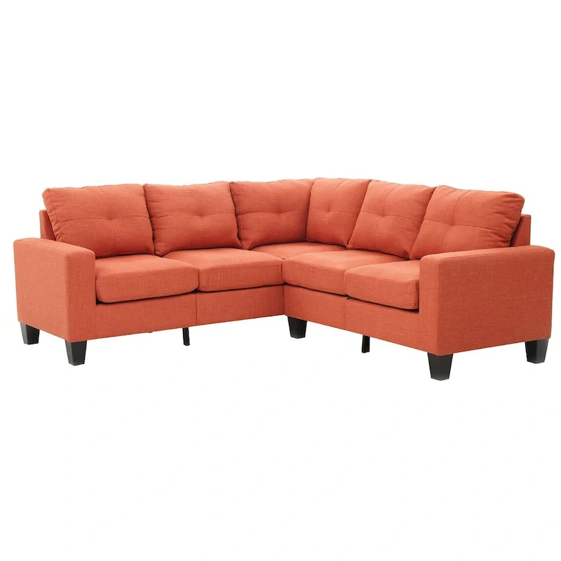 Newbury 82 in. W 2-piece Polyester Twill L Shape Sectional Sofa - 32L x 82W x 35H