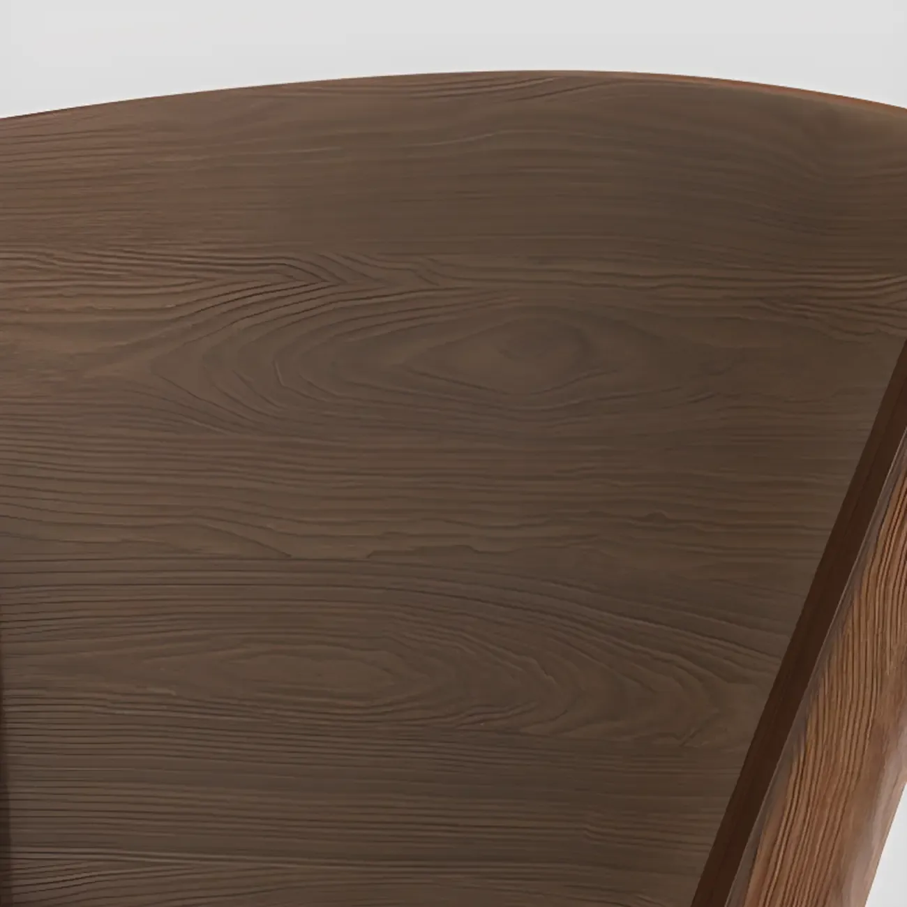 Simple Wooden Open Back Faux Leather Upholstered Dining Chair