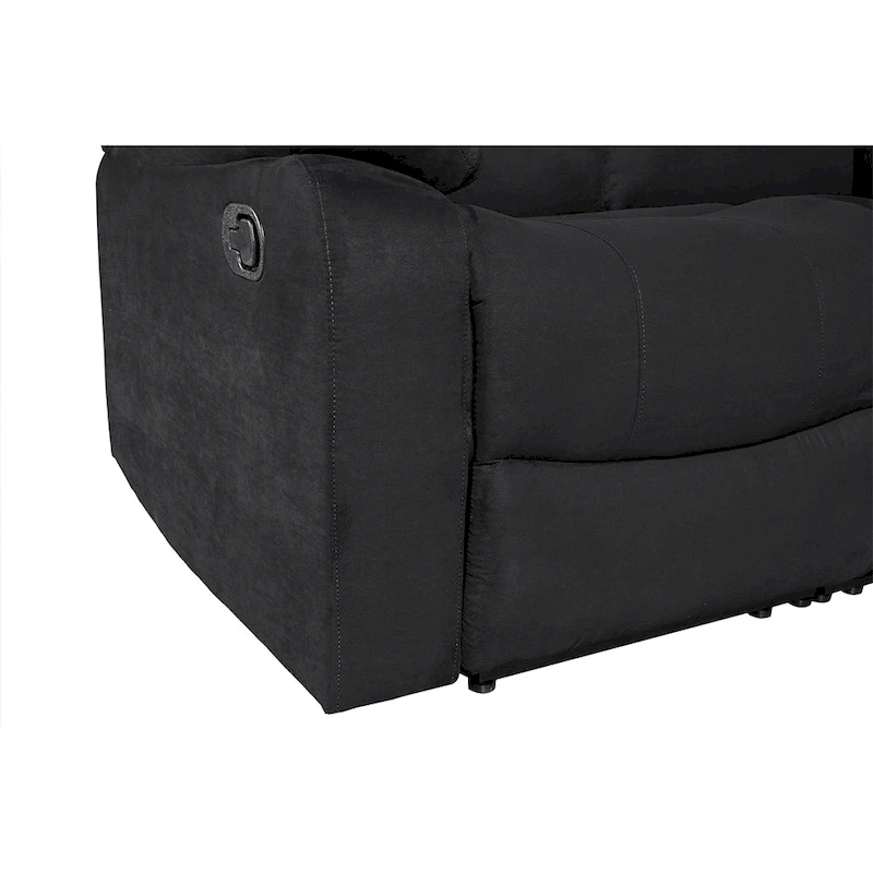 93 Width Polyester/Suede 5-Piece Manual Reclining Sectional Sofa