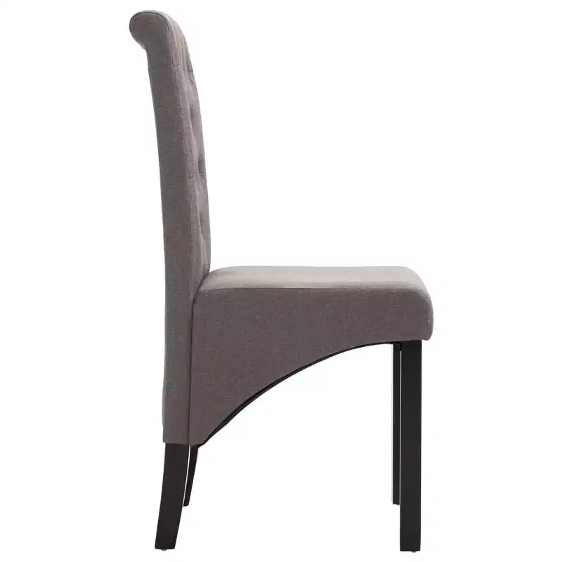 CLIHOME Modern style dining chair, solid wood leg soft cushion fabric kitchen chair(Set of 2)