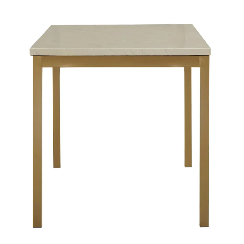 Darcy Gold with Faux Marble Top Dining Table by