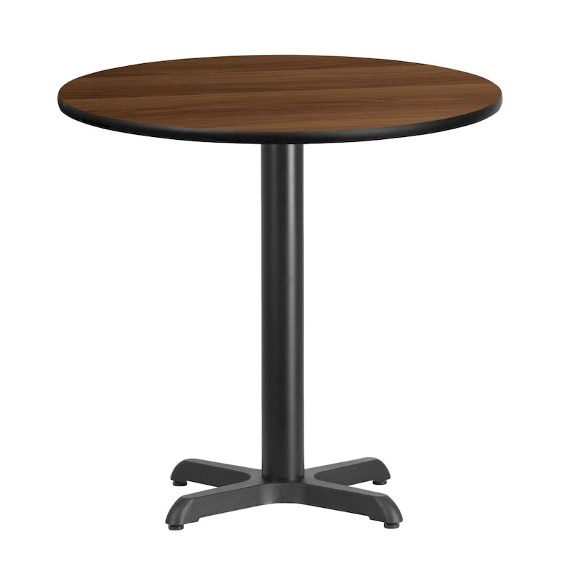 30 Round Laminate Table Top with 22 x 22 Table Height Base - 30W x 30D x 31.125H - 30W x 30D x 31.125H