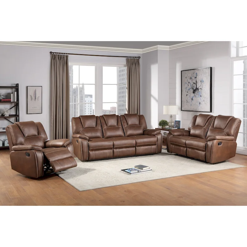 Steve Silver Kameryn Faux Leather Reclining 3-Piece Set
