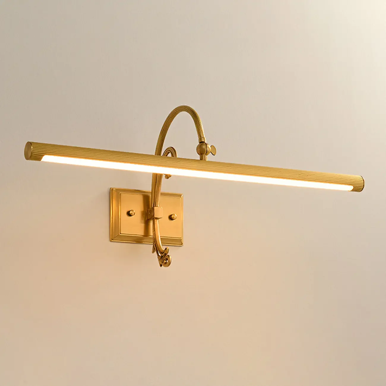 Arched Retro Copper LED Linear Wall Lamp