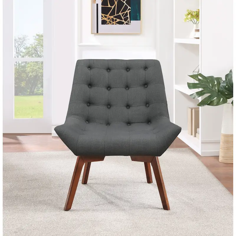 Shelly Tufted Chair with Coffee Legs