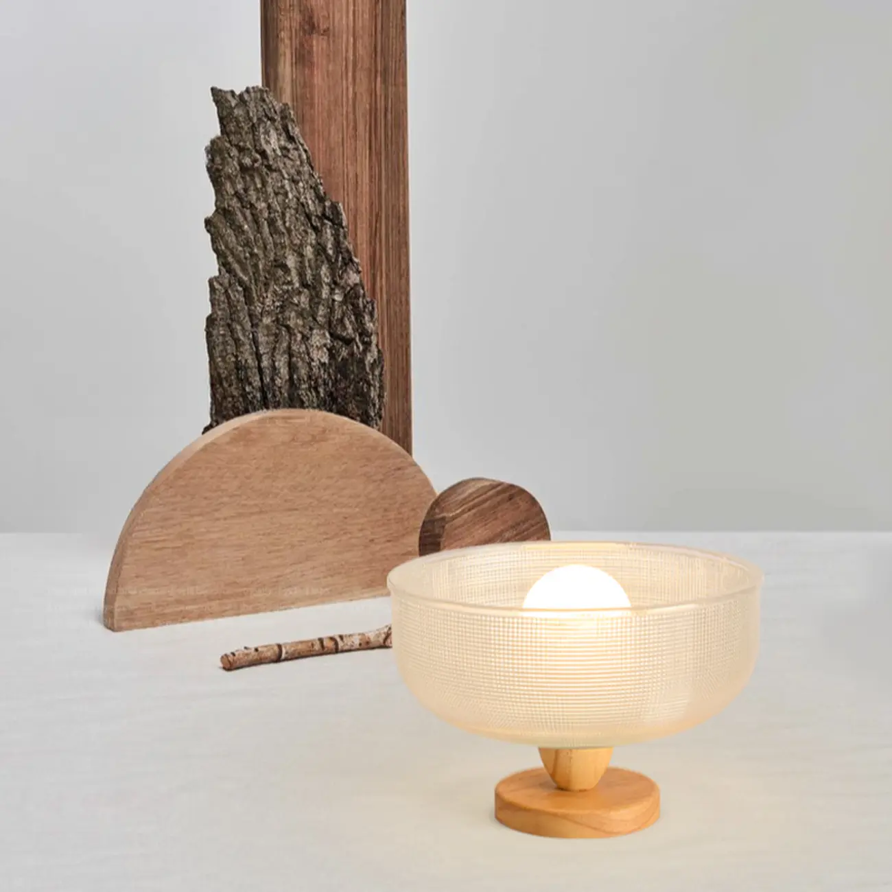 Modern LED Semi-Flush Ceiling Light with Clear Shade