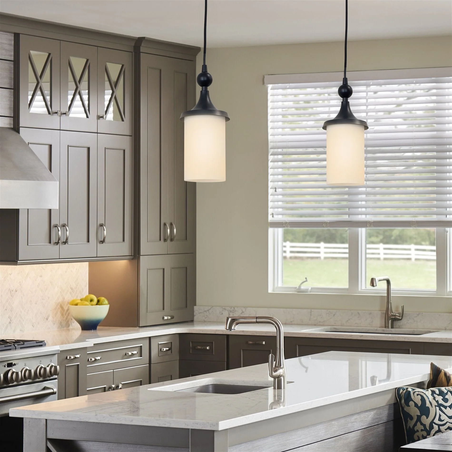 7 Cylinder Glass Shades, Opal Replacement Glass, 3-Pack