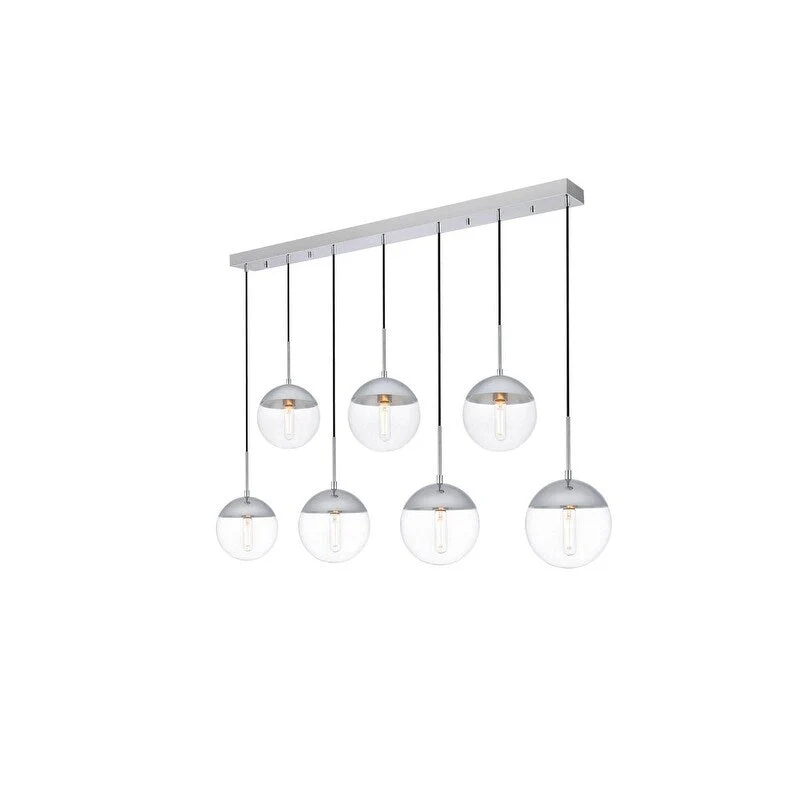 7-Light 54 inch Pendant with Clear Glass
