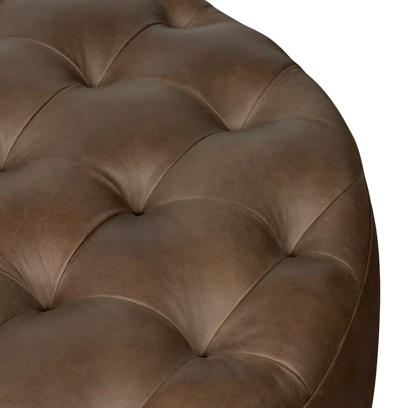 Poly & Bark Ascot Ottoman - Full Grain Genuine Italian Leather