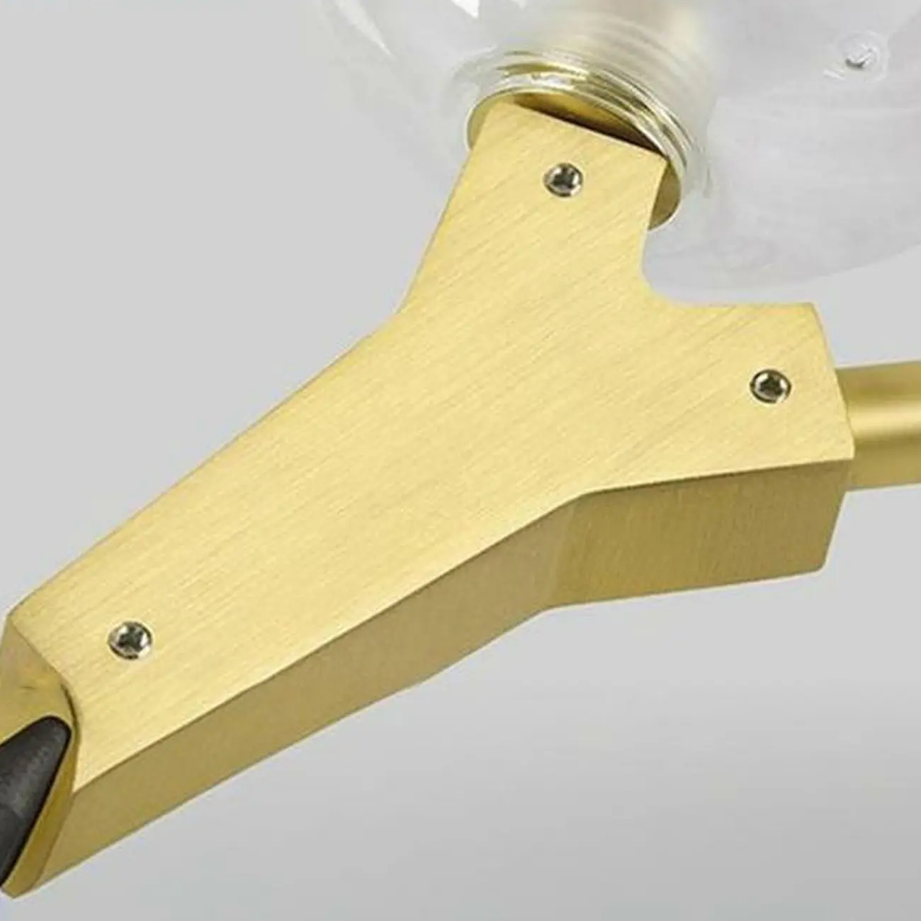 Modern Gold Branch Globe Glass Downrod Stairwell Chandelier