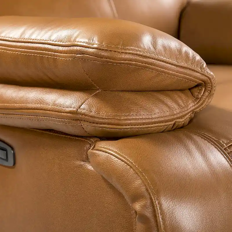 Mercedes Genuine Leather Power Recliner with Cushion Padded