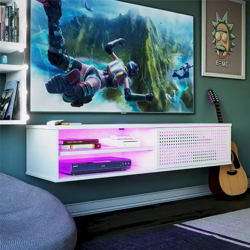 Floating Gaming TV Stand for TVs up to 60