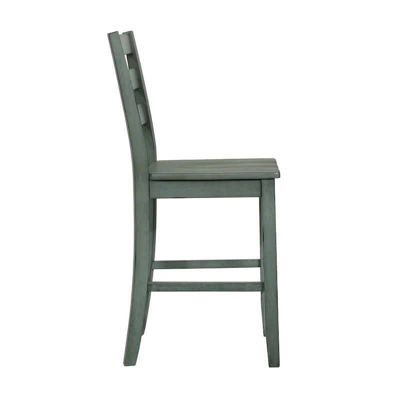 Rangel Rustic Wood Ladder Back Counter Height Chairs by Furniture of America (Set of 2)