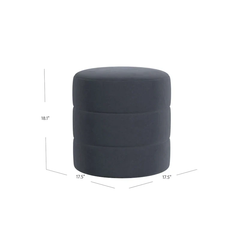 HomePop Upholstered Round Ottoman
