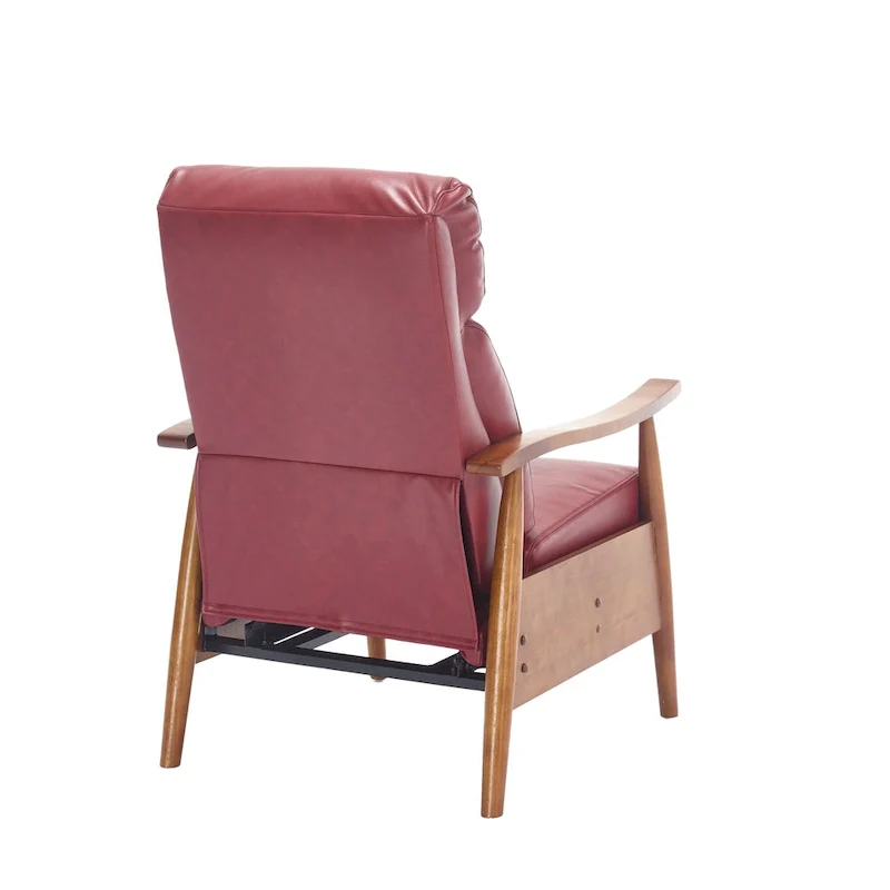 Wine Red 26.38 Adjustable Chaise Lounge Chair