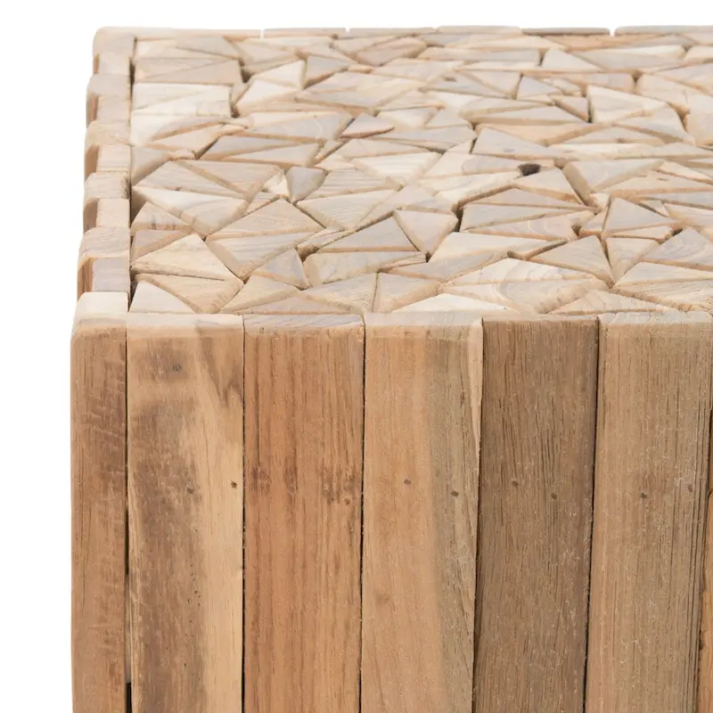 SAFAVIEH Candylene Medium Oak Square End Table - 15 x 15 x 19.5 - 15Wx15Dx20H