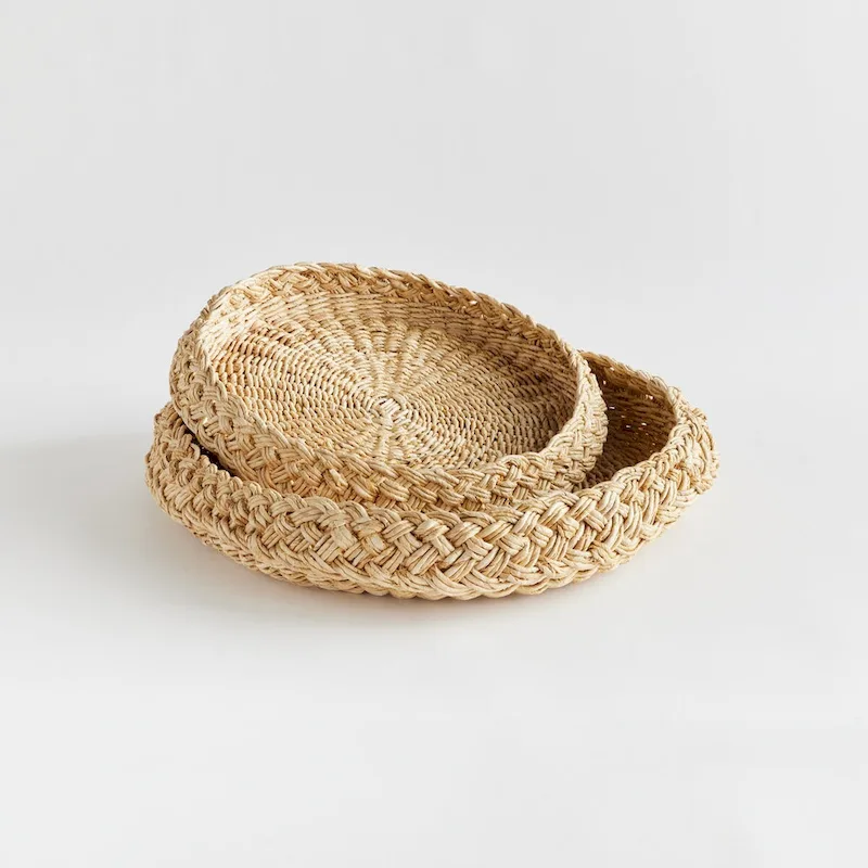 Abaca French Braided Trays