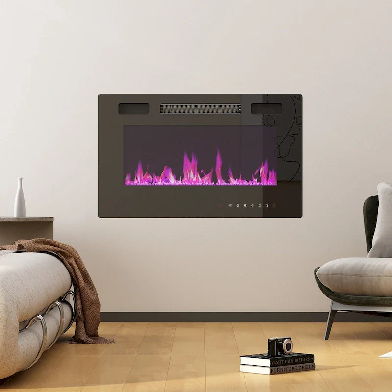 Entertainment Center with Fireplace Option:2 Flame Modes1500W 68.9W