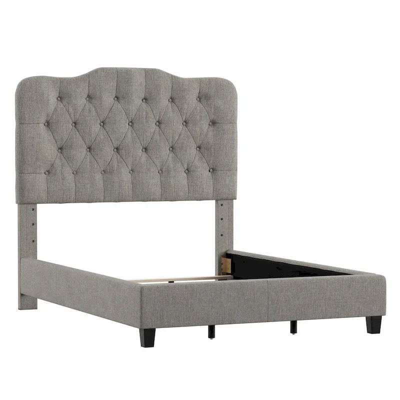 Ginny Adjustable Diamond-tufted Camel Back Bed by iNSPIRE Q Classic