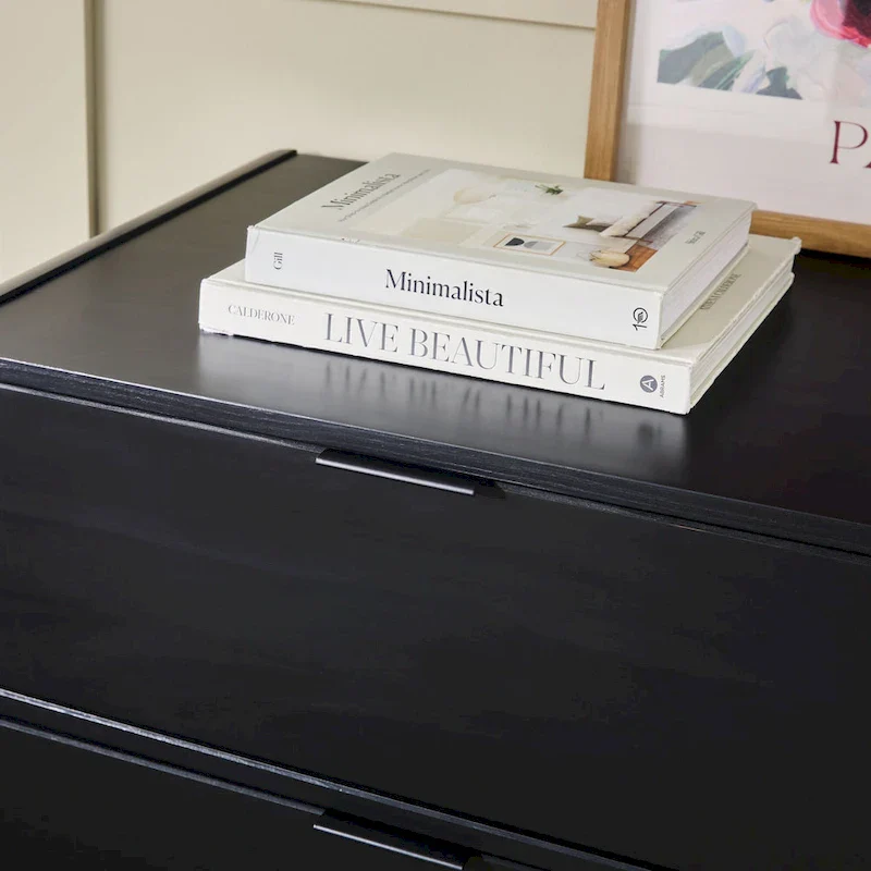 6-Drawer Solid Wood Dresser with Curved Top
