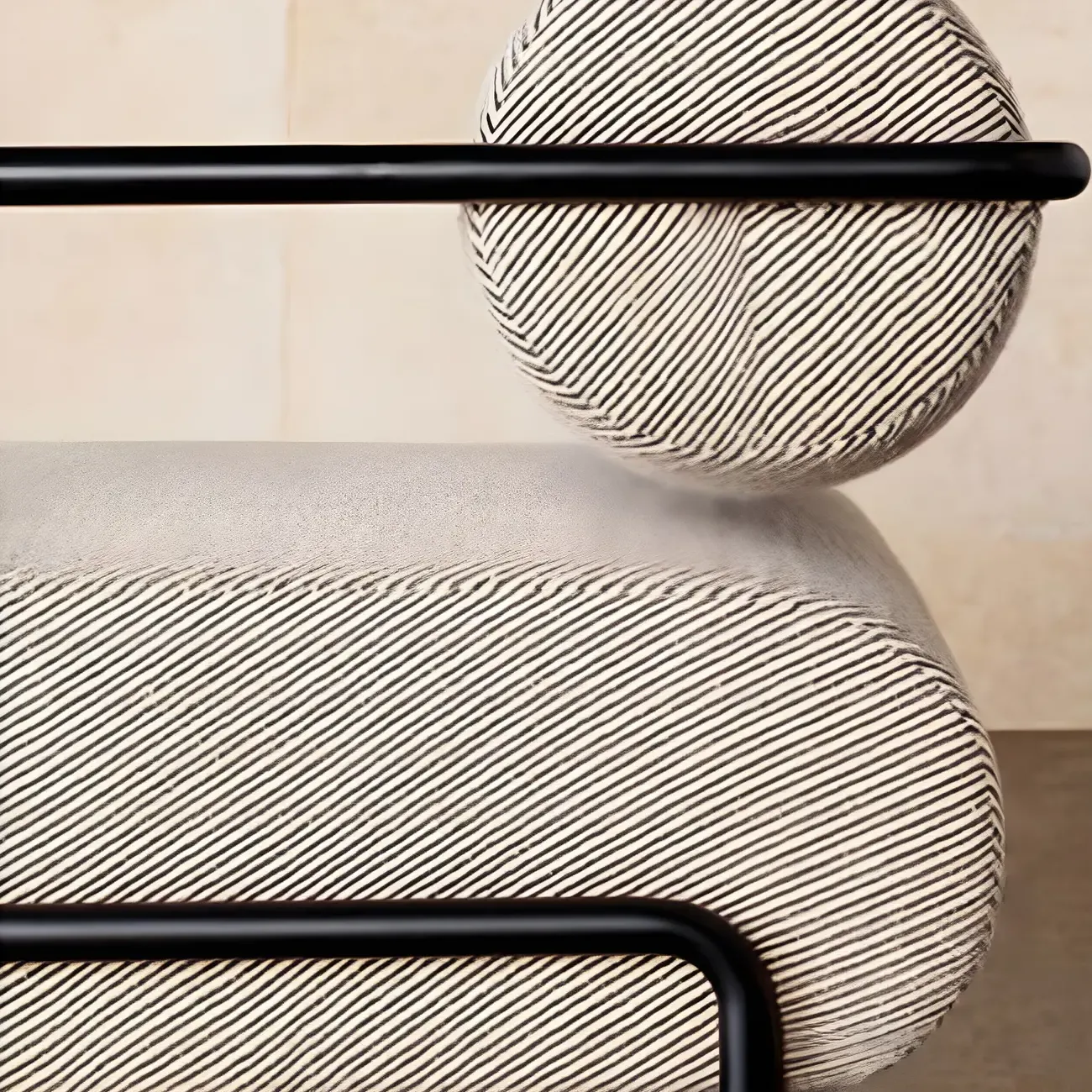 Industrial Leather/Velvet Accent Chair with Metal Frame