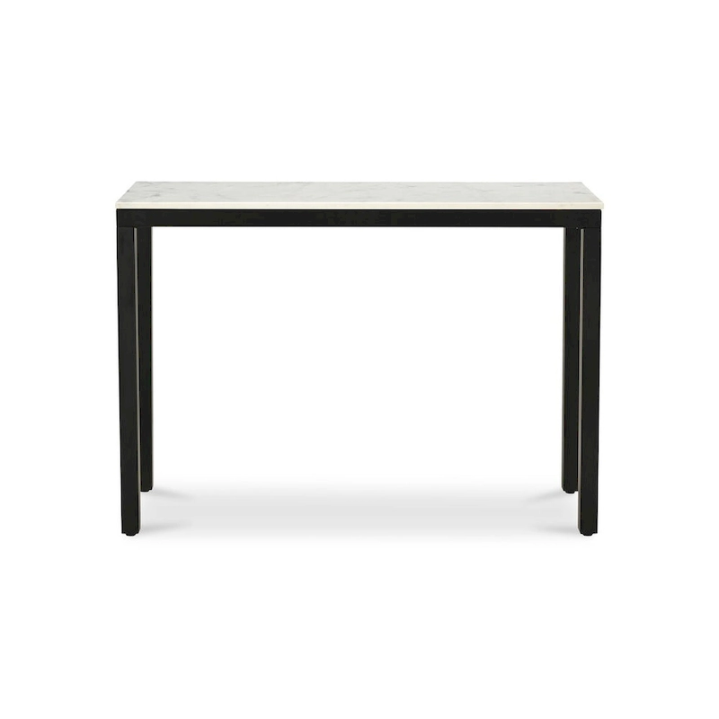 Aurelle Home Pariso Modern White Marble-Top Console Table - 42 W x 30 H x 14 D