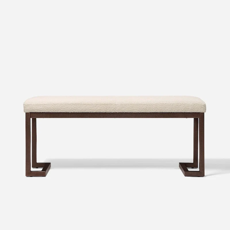 Contemporary Upholstered Rectangular Accent Bench