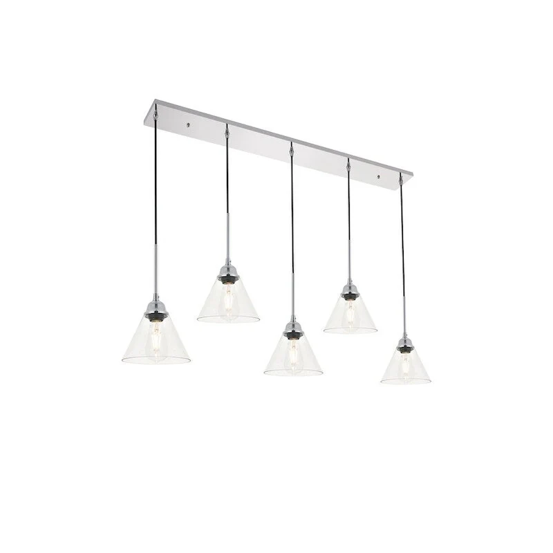 Histoire 5 light chrome Pendant