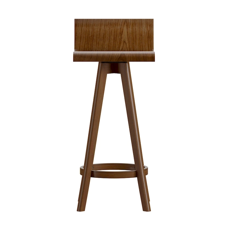 Ellery Mid-Century Modern Swivel Wood Stool (Set of 2) iNSPIRE Q Modern