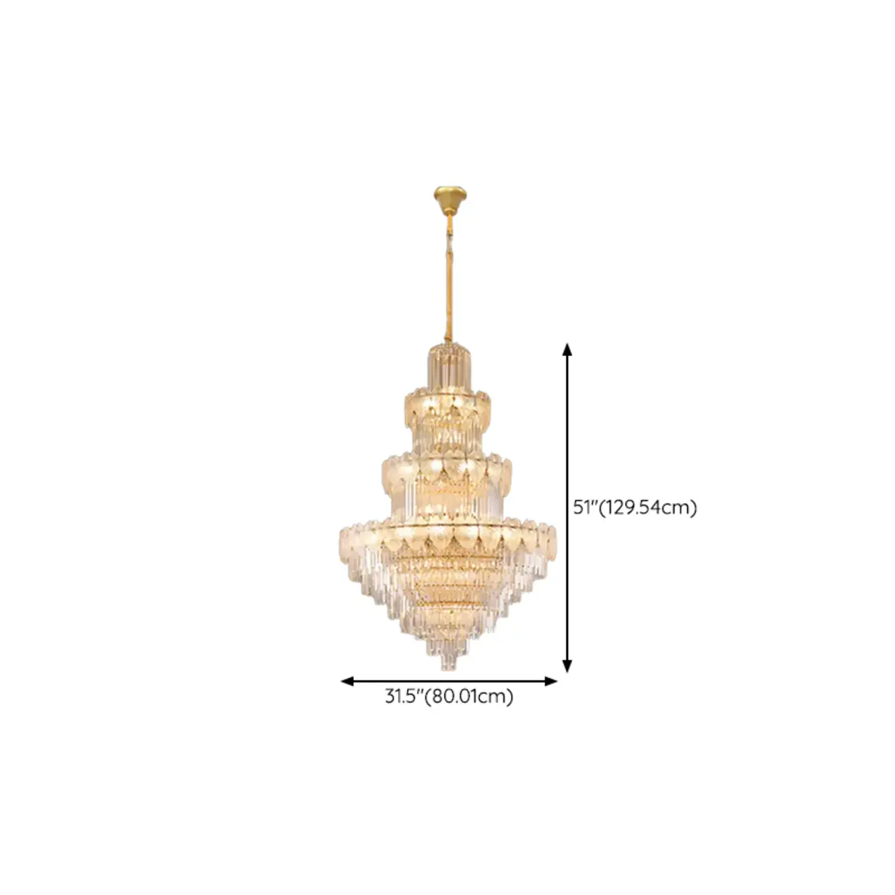 Luxury Crystal Round Chandelier with Elegant Tiered Design