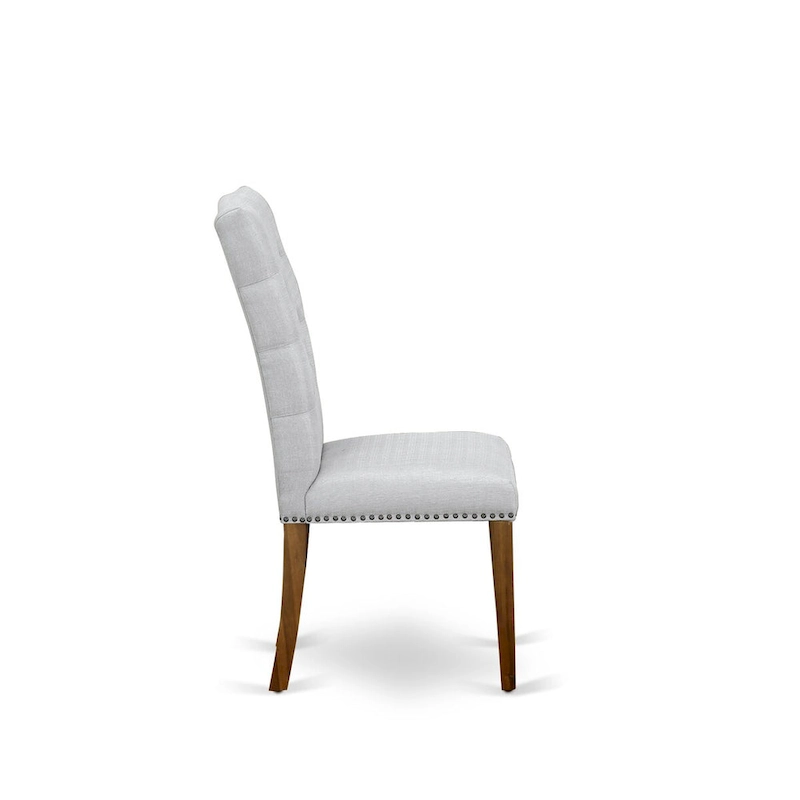 East West Furniture 11 Piece Kitchen Table Set- a Dining Table and 10 Linen Fabric Parson Chairs(Finish Options)