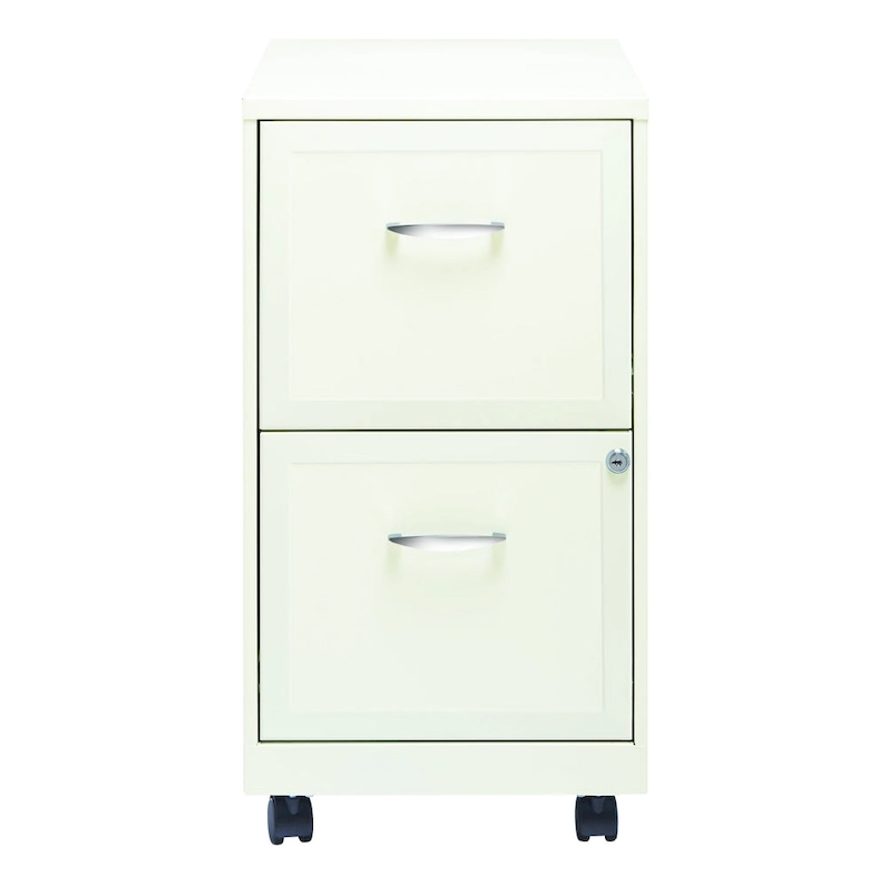 Space Solutions Pearl White 2-drawer Mobile File Cabinet