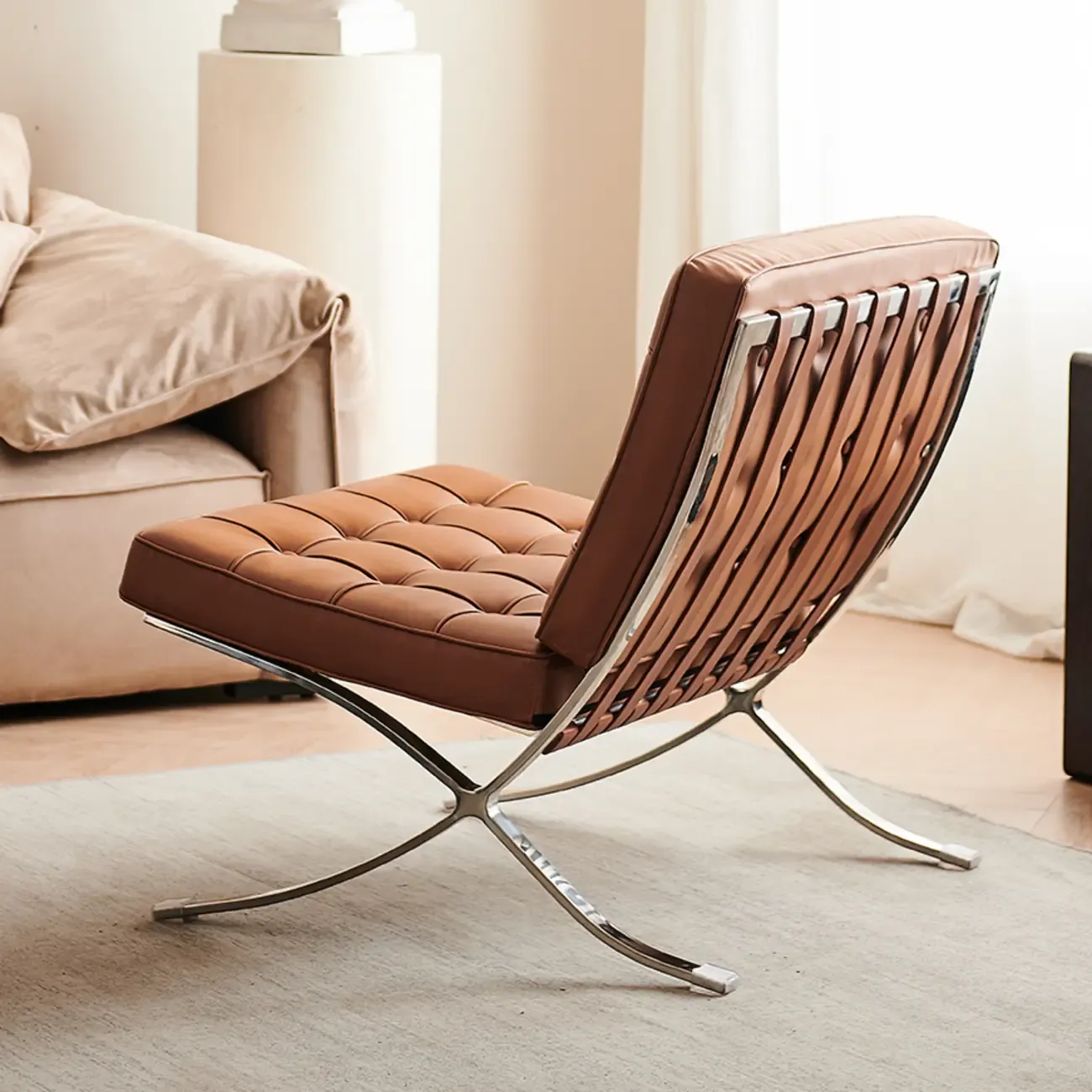 Modern Nappa Reclining Lounge Chair