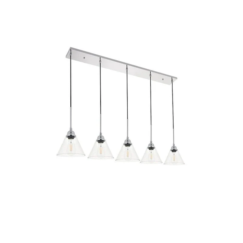 Histoire 5 light chrome Pendant