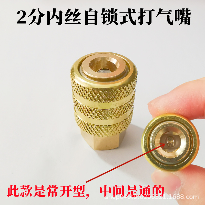 High Quality OEM Brass Heavy Duty Tire Chuck Lock-on Car Air Chuck with Hose Barb Tire Repair Tools