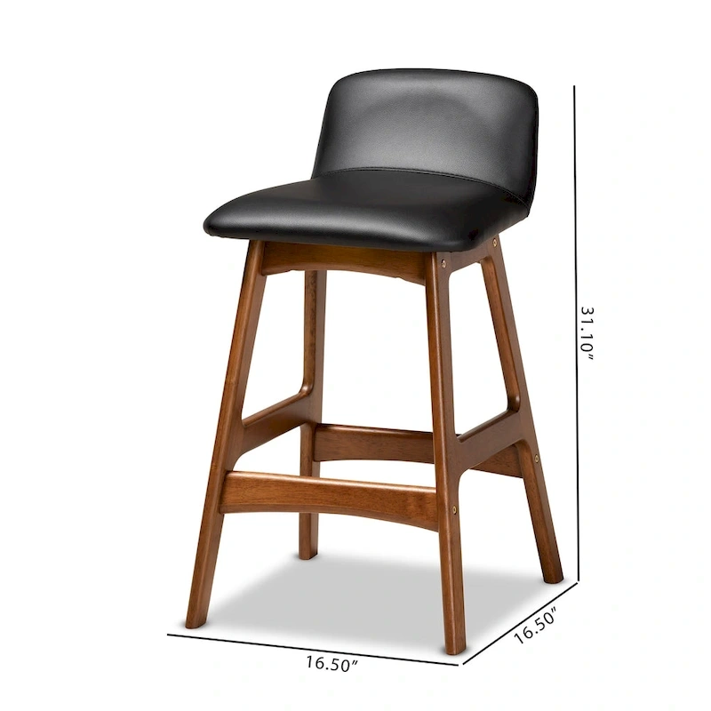Darrin Mid-Century Modern 2-PC Counter Stool Set