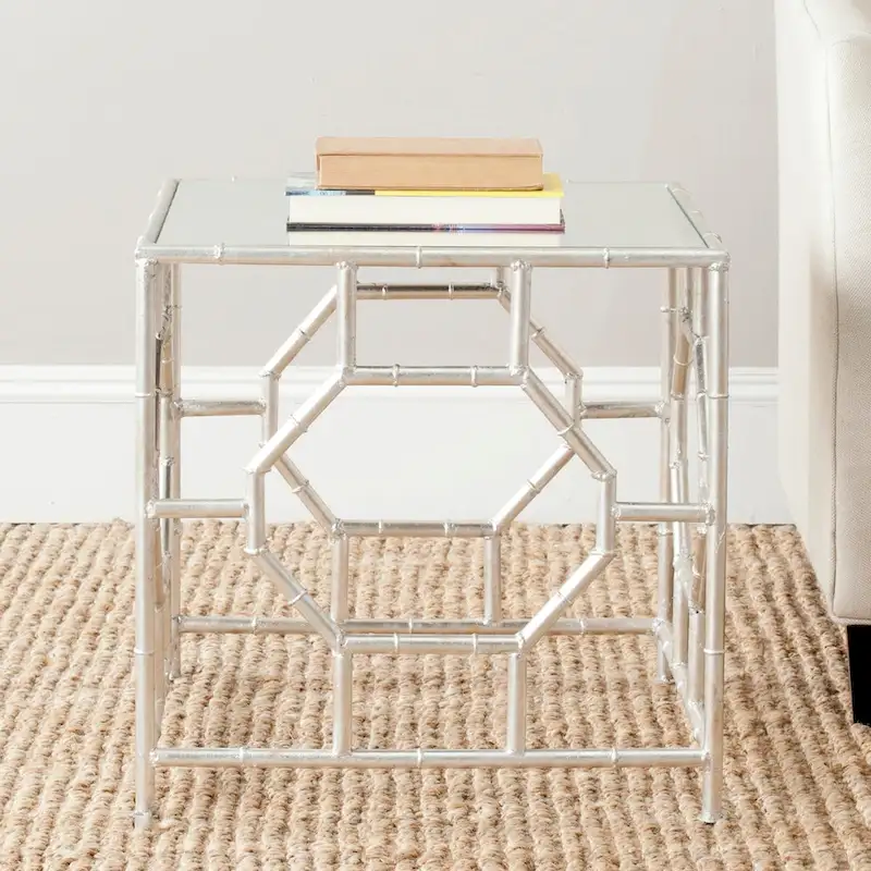 SAFAVIEH Treasures Jeljazka Silver/ Mirror Top Accent Table - 19 x 19 x 19 - 19Wx19Dx19H