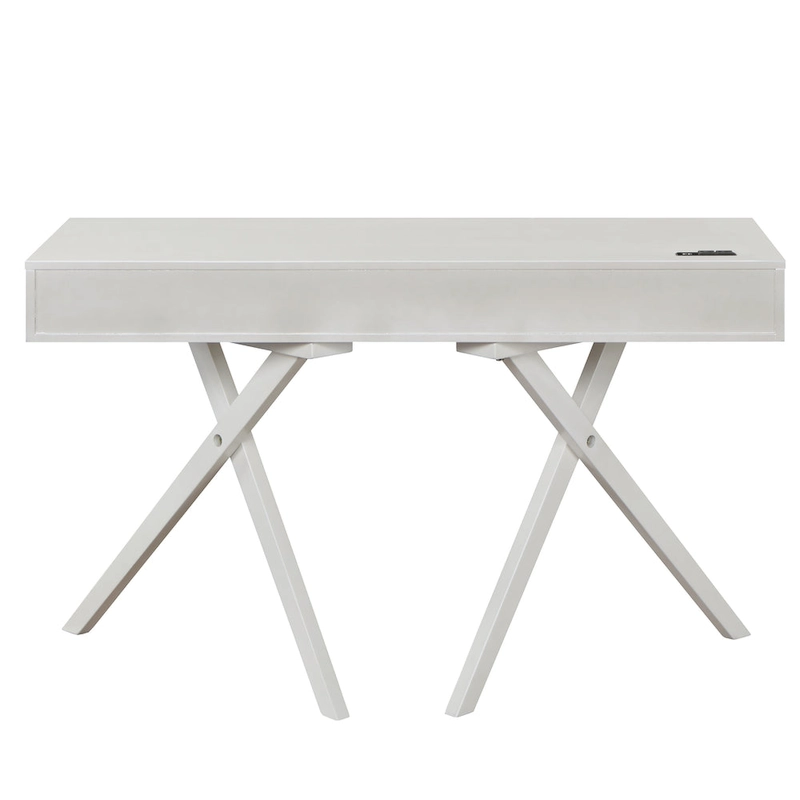 Foli Transitional 47-inch Wood 2-Drawer Desk with USBs and Power Outlets by Furniture of America