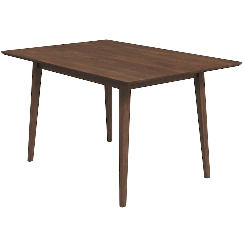 Alda Mid-Century Modern Rectangular Solid Wood Dining Table